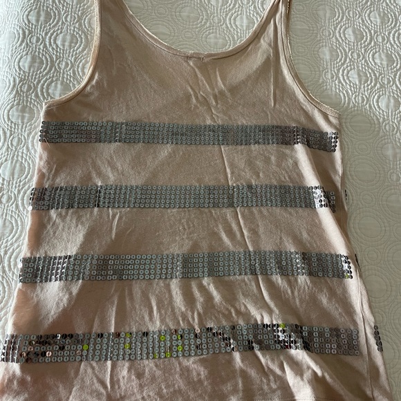 Cute sequined J-Crew cotton tank - M - Picture 3 of 6